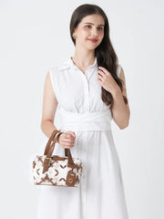 Caprese Shibori Small Brown Duffel Bag