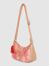 Caprese Emily In Paris Printed Hobo Handbag Beige