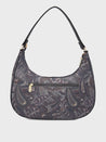 Caprese Kaya Hobo Medium Printed Womens Handbag Black