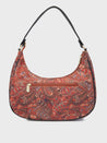 Caprese Kaya Hobo Medium Printed Womens Handbag Red