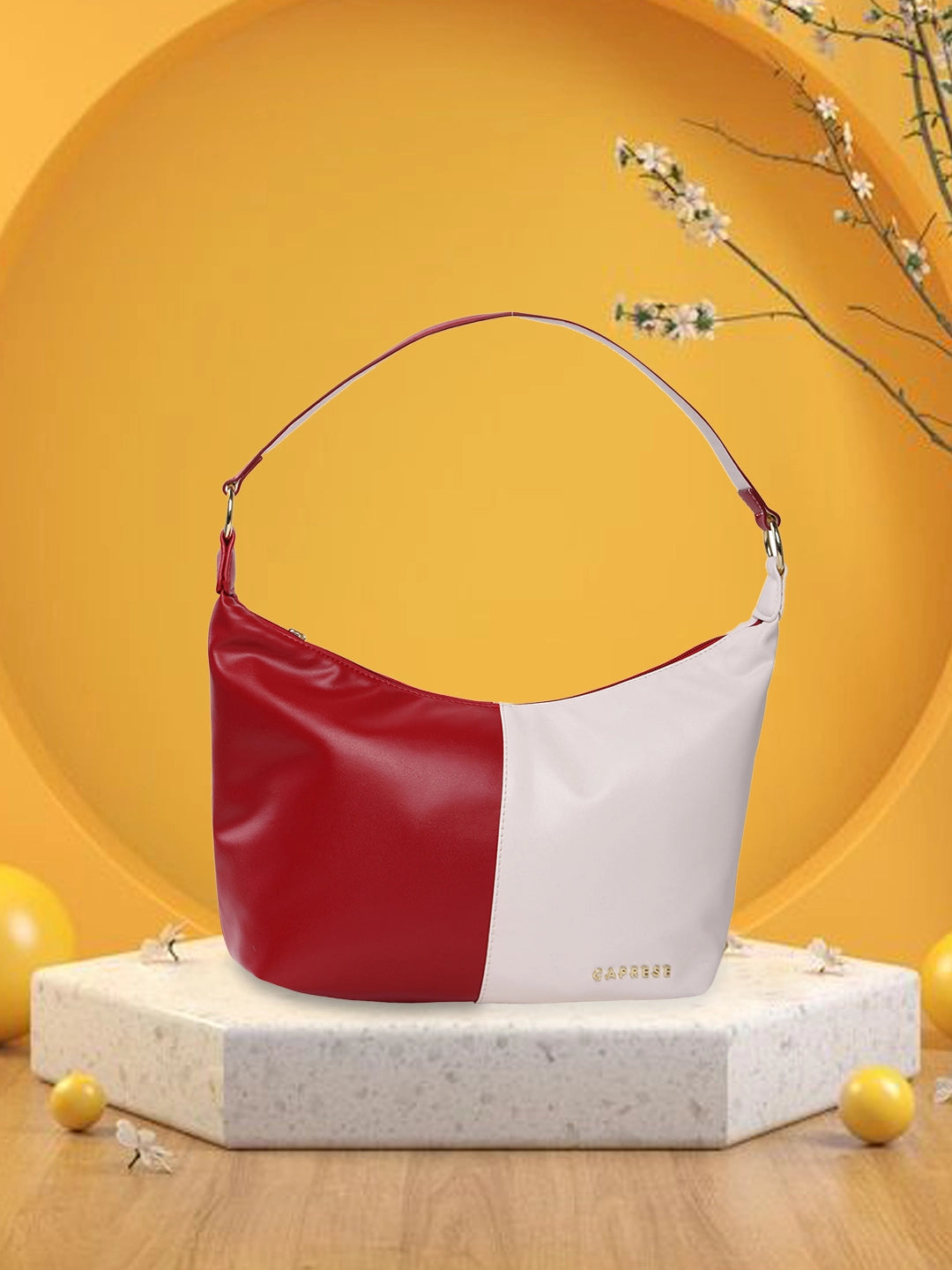 Caprese Lizzy Medium Red Hobo Bag