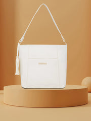 Caprese Sari Medium Off White Hobo Bag