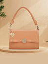 Caprese Emily In Paris Solid Medium Hobo Handbag Beige