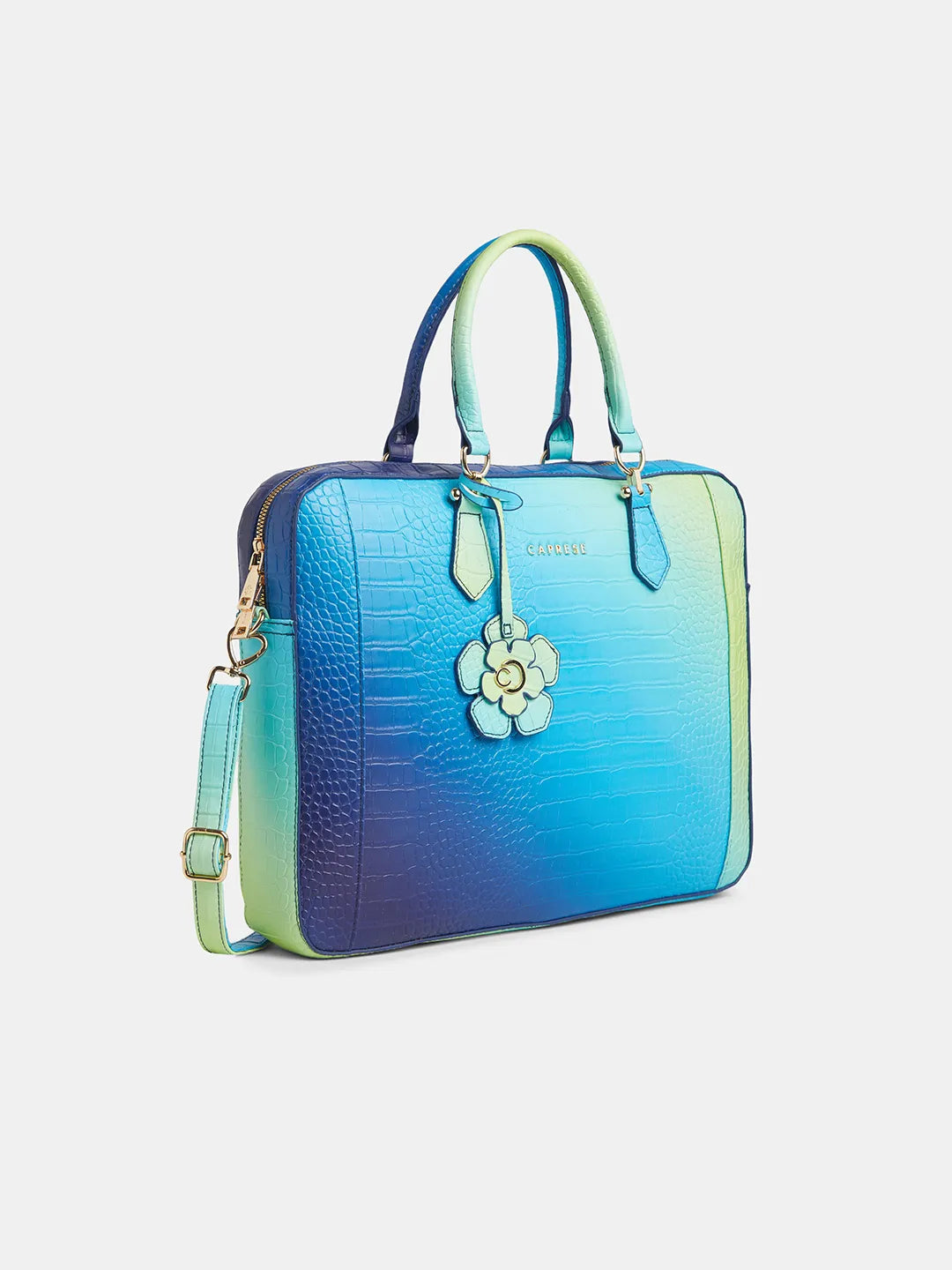 Buy Caprese Marilyn Large Blue Laptop Bag @ 1461 | Caprese Bags