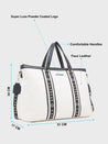 Caprese Trinity Laptop Bag Large Women Handbag | Office Handbag Cream