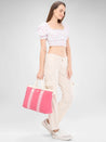 Caprese Trinity Laptop Bag Large Women Handbag | Office Handbag Fuchsia