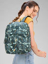 Caprese Eddy Laptop Backpack Medium Printed Green