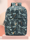 Caprese Eddy Laptop Backpack Medium Printed Green