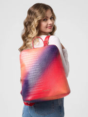 Caprese Marilyn Large Red Laptop Backpack