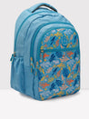 Caprese Xenia School Laptop Backpack Large Printed Light Blue