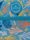 Caprese Xenia School Laptop Backpack Large Printed Light Blue