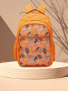 Caprese Xenia School Laptop Backpack Large Printed Orange
