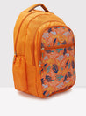 Caprese Xenia School Laptop Backpack Large Printed Orange