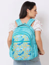 Caprese Xenia School Laptop Backpack Large Printed Turquoise
