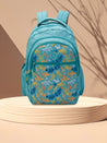 Caprese Xenia School Laptop Backpack Large Printed Turquoise