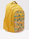 Caprese Xenia School Laptop Backpack Large Printed Yellow