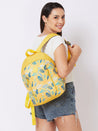 Caprese Xenia Laptop Backpack X Large Printed Yellow