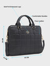 Caprese Braxton Quilted Laptop Sleeve Medium Black