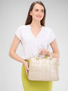 Caprese Braxton Quilted Laptop Sleeve Medium Gold