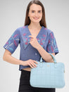 Caprese Braxton Quilted Laptop Sleeve Medium Powder Blue