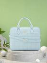Caprese Braxton Quilted Laptop Sleeve Medium Powder Blue