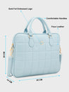Caprese Braxton Quilted Laptop Sleeve Medium Powder Blue