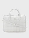 Caprese Braxton Quilted Laptop Sleeve Medium Silver