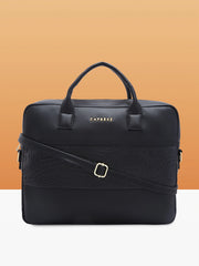 Caprese Shawn Medium Black Laptop Bag