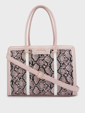 Caprese Ellis Large Pink Laptop Bag