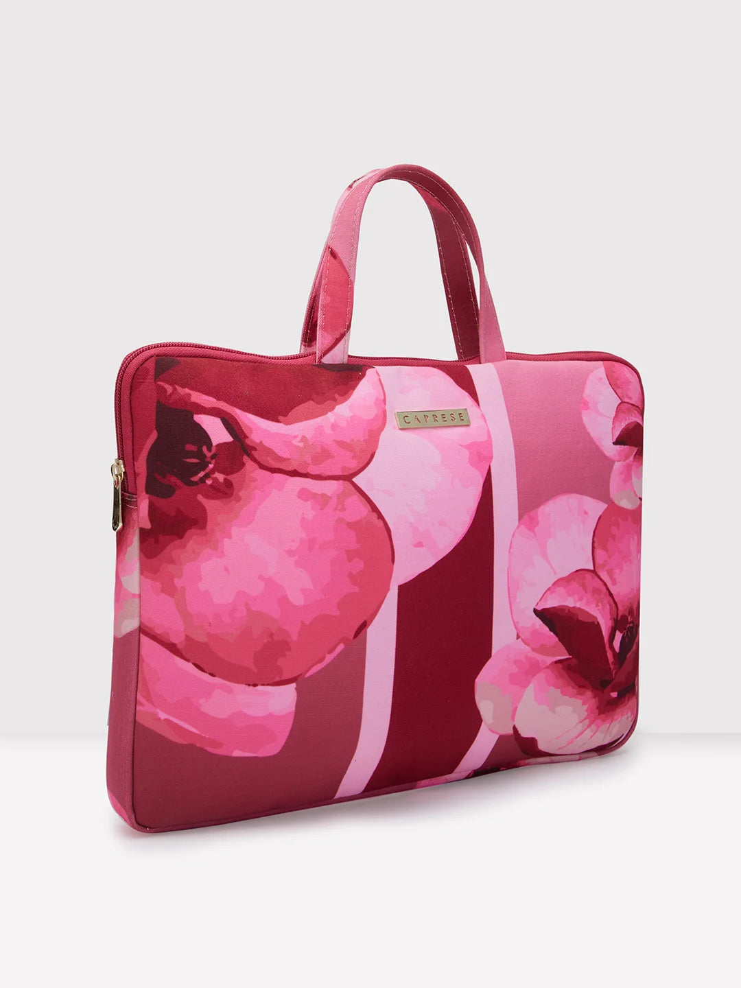 Buy Caprese Iris Large Pink Laptop Sleeve Bag @ 599 | Caprese Bags