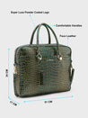 Caprese Miranda Laptop Bag Large Croco Women'S Office Bag Green