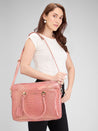 Caprese Miranda Laptop Bag Large Croco Women'S Office Bag Pink