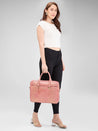 Caprese Miranda Laptop Bag Large Croco Women'S Office Bag Pink