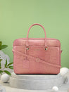 Caprese Miranda Laptop Bag Large Croco Women'S Office Bag Pink