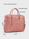Caprese Miranda Laptop Bag Large Croco Women'S Office Bag Pink