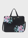 Caprese Shanaya Laptop Bag Large Printed Black