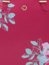 Caprese Shanaya Laptop Bag Large Printed Burgundy