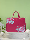 Caprese Shanaya Laptop Bag Large Printed Burgundy