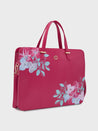 Caprese Shanaya Laptop Bag Large Printed Burgundy