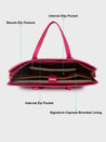 Caprese Shanaya Laptop Bag Large Printed Burgundy