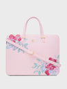 Caprese Shanaya Laptop Bag Large Printed Pink