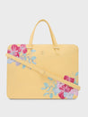 Caprese Shanaya Laptop Bag Large Printed Yellow