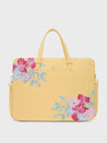 Caprese Shanaya Laptop Bag Large Printed Yellow