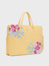 Caprese Shanaya Laptop Bag Large Printed Yellow