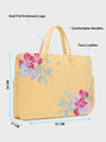 Caprese Shanaya Laptop Bag Large Printed Yellow