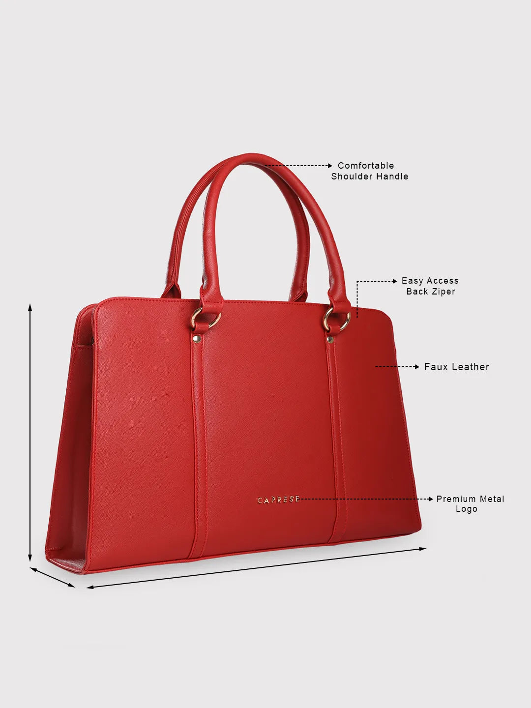 Buy Caprese Sienna Laptop Bag Large Maroon Rs.2309 Caprese Bags