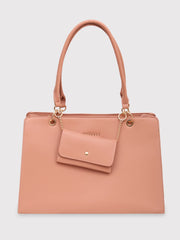 Caprese Capri Satchel Large Pink Laptop Bag
