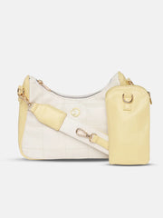 Caprese Aurora Small Yellow Sling Bag