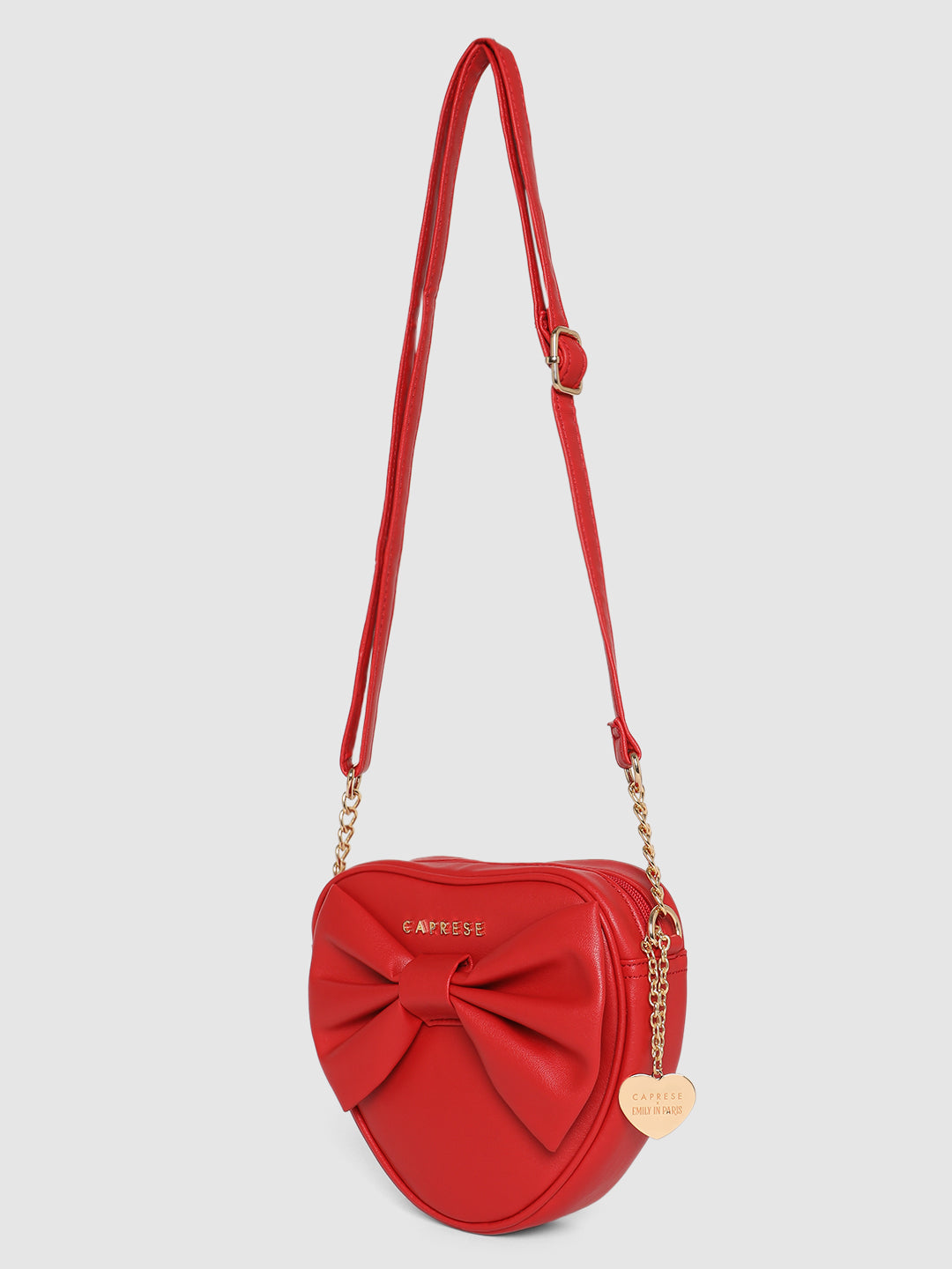 Caprese Emily in Paris Heart Shape with Bow Sling Bag