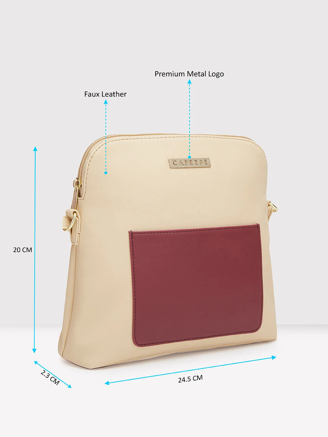 destin faux leather backpack Buy Caprese Destin Small Beige Sling Bag @ 679